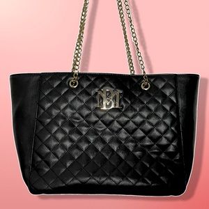 Badgley Mischka Quilted Logo Tote
